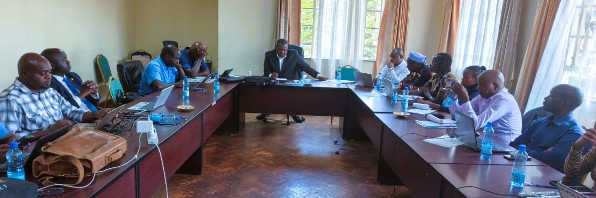 Staff of the tribunal led by the CEO Mr Julius Mutua and the chairperson