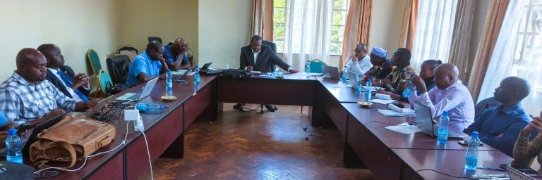 Staff of the tribunal led by the CEO Mr Julius Mutua and the chairperson